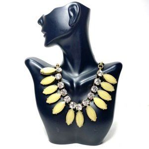 J Crew Crystal Rhinestone Collar Bib Necklace Statement Runway